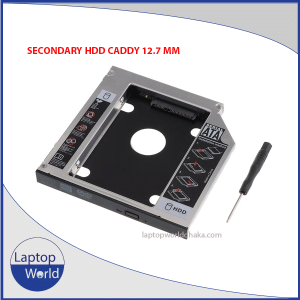 Secondary HDD Caddy 12.7mm for 2.5” SATA.
