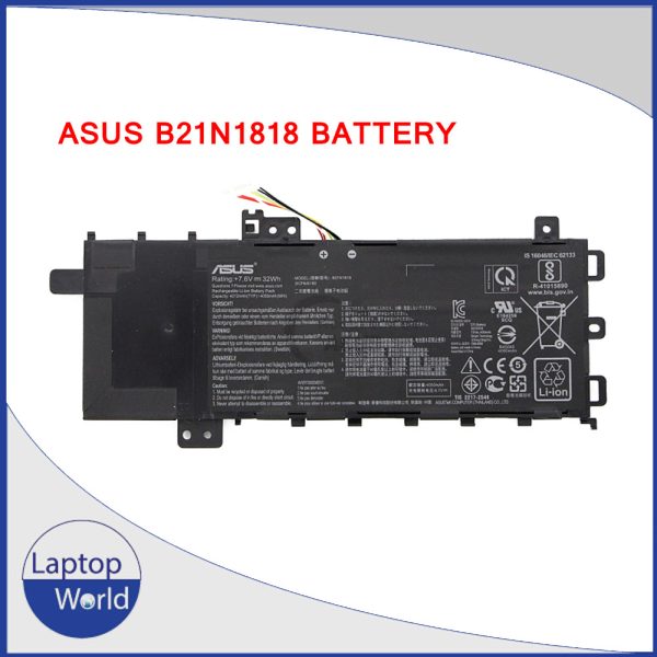 B21N1818 BATTERY FOR ASUS VivoBook 15 X512DA C21N1818 LAPTOPS.