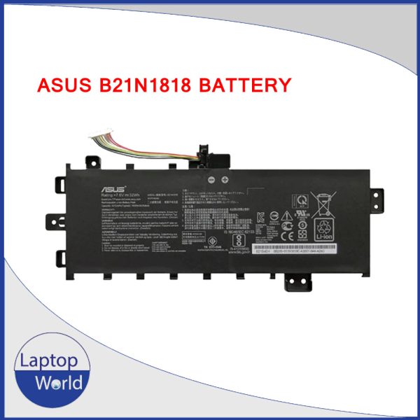 B21N1818 BATTERY FOR ASUS VivoBook 15 X512DA C21N1818 LAPTOPS. B21N1818-3, 2ICP6/60/81 Original Laptop Battery For Asus A409UJ D409DA F509UA K509FA P1503DA