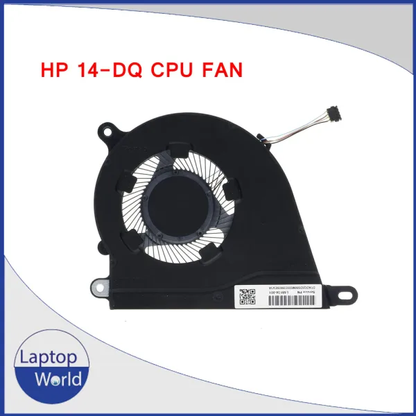 HP Pavilion 14-DQ, 14S-DQ, 14S-FQ, 14-FQ, 15-DY, 15S-FQ, 15-EF, 15S-EQ, 15T-DY 340S-G7, 340SG7 CPU Cooling Fan