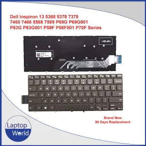 Dell inspiron 13 5468 5378 7378 7460 7466 5568 7569 p69g p69g001 p83g p83g001 p58f p58f001 p70f series laptop keyboard