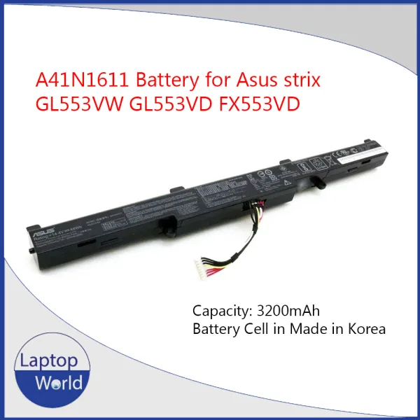 A41N1611 Battery for Asus Strix GL553VW GL553VD FX553VD Laptops