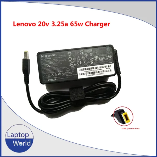 Lenovo 20v 3.25a 65w usb type charger for Lenovo Thinkpad Ideapad & Thinkpad PC