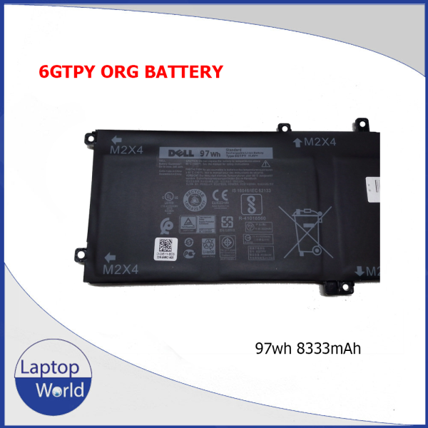 6GTPY Original Battery For Dell Xps 15 9570 9560 9550 7590 Precision 5530 5520 5510 M5510 M5520 Series 5XJ28 5D91C GPM03