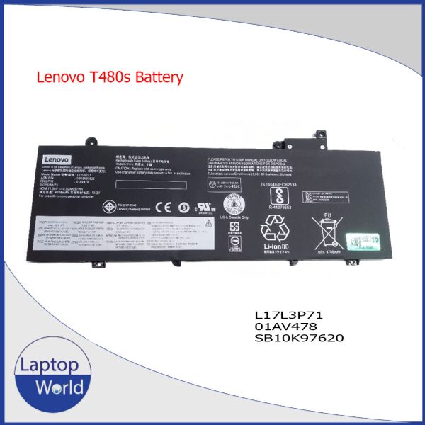 L17L3P71 ORIGINAL BATTERY FOR LENOVO T480S L17L3P71 01AV478 SERIES