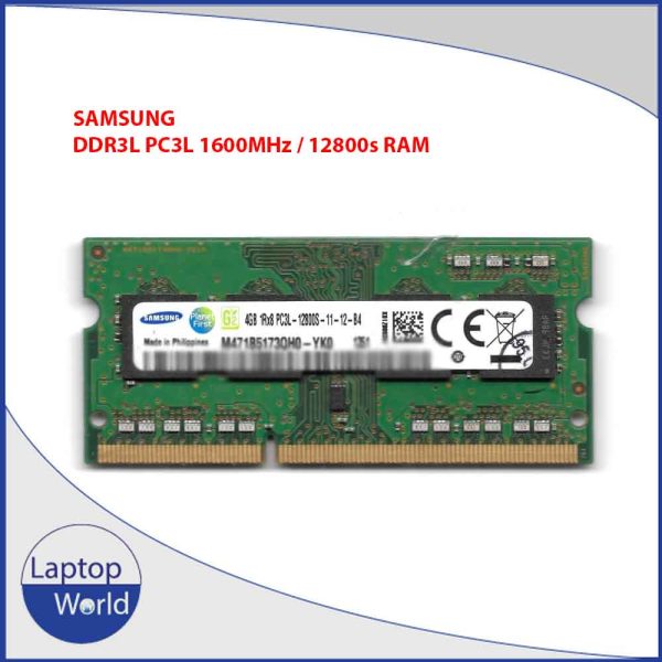SAMSUNG DDR3L 4GB 1600MHz 12800S SODIMM RAM FOR LAPTOP
