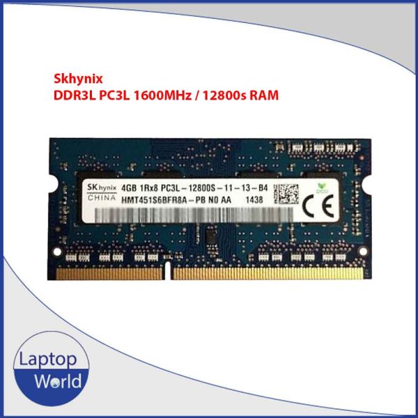 Skhynix 4GB Laptop RAM PC3L 12800 DDR3L 1600 MHz Low Voltage 1.35v Memory Module