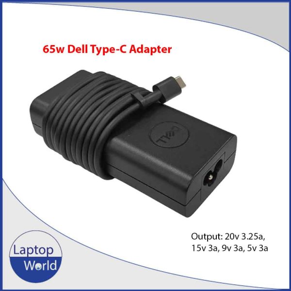 DELL 20V 3.25A 15V 3A 9V 3A 5V 3A USB-C ADAPTER FOR DELL 65W TYPE-C