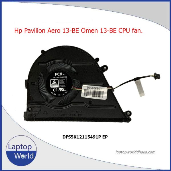 DFS5K12115491P EP Fan for Hp Pavilion Aero 13-BE Omen 13-BE Series Laptop internal CPU fan. 