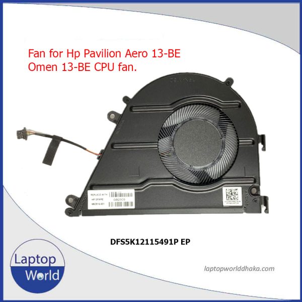 Hp Pavilion Aero 13-BE Omen 13-BE CPU Cooling Fan DFS5K12115491P EP - Image 2