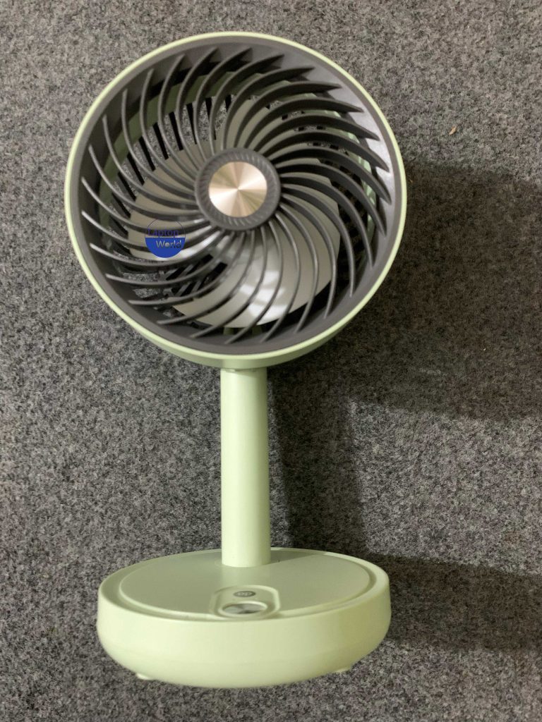 DP-7639 4000mAh Rechargeable Fan. Three speed modes, Up-down adjustable desk fan.